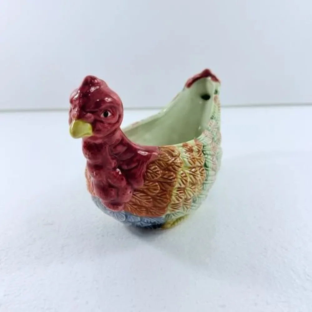 Vintage Benchmark NY Ceramic Turkey Gravy Boat Server Thanksgiving Fall Decor